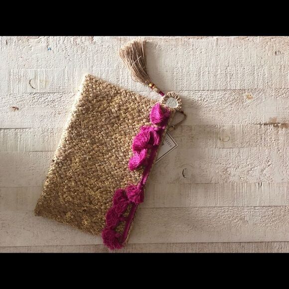 NWT Fringe Clutch  - Picture 2 of 5